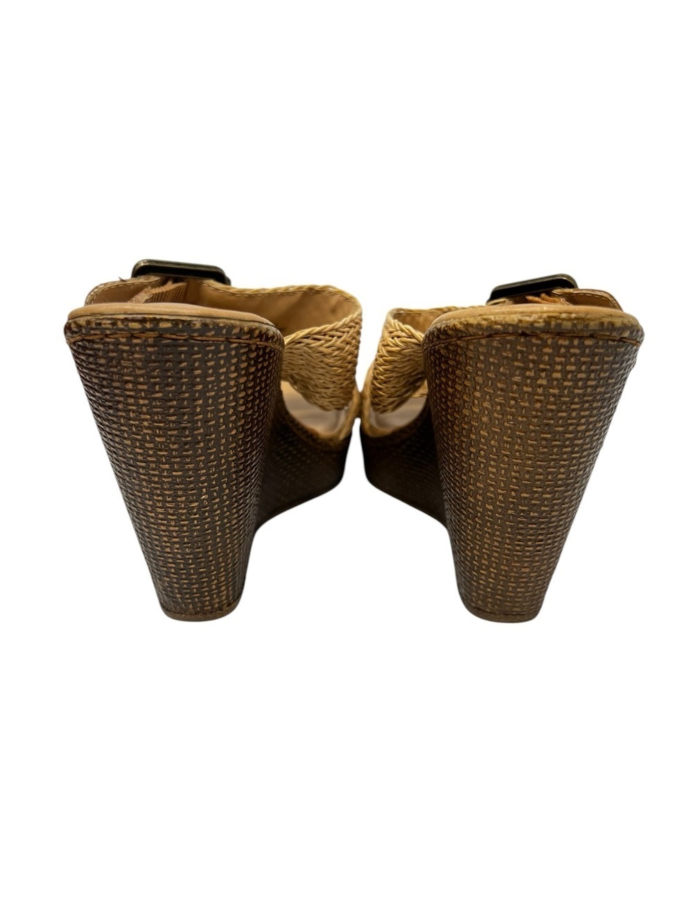 Boc Woven Tan Platform Wedge Sandals - Picture 6 of 10